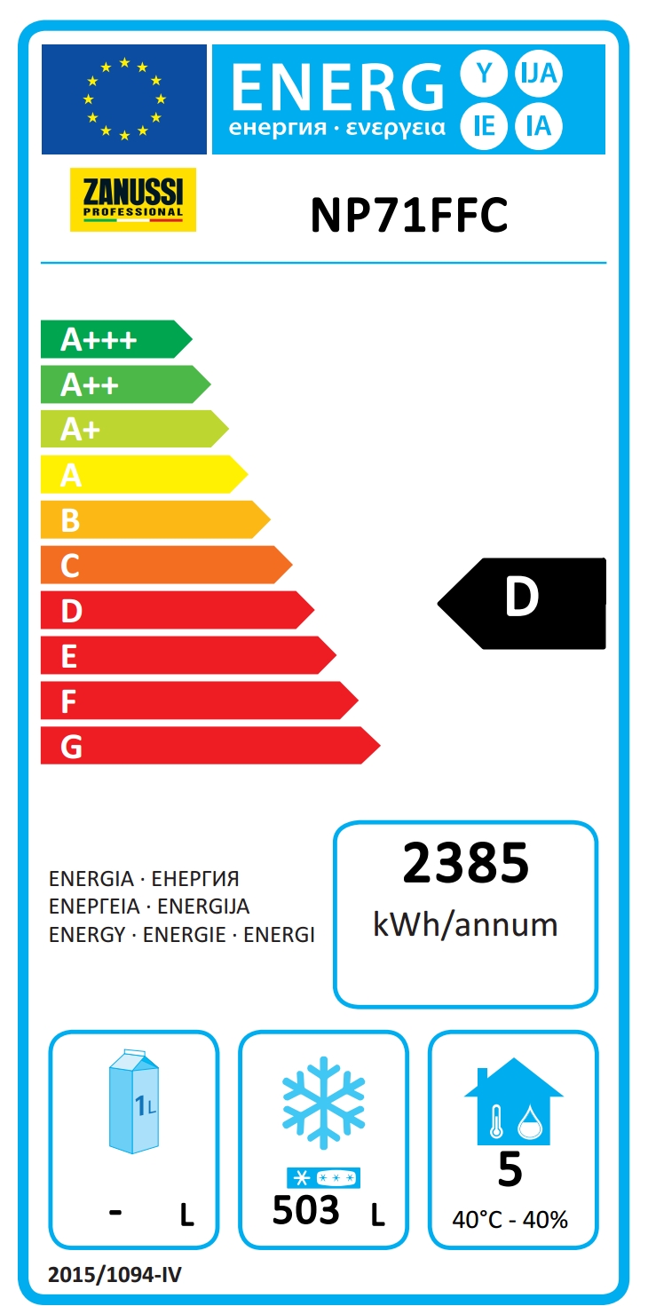 Npt Active Freezer Digitale Lt Porta C Aisi Gas