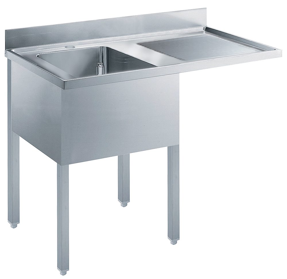 Standard Preparation 1200 mm Soaking Sink for Dishwasher with 1 Bowl