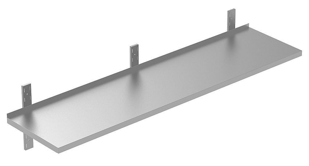 PLUS Static Preparation 1600 mm Solid Wall Shelf with Brackets
