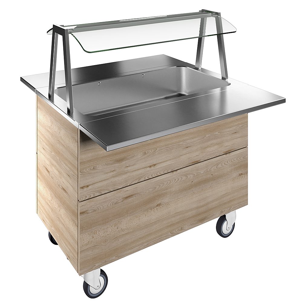 Idea Bainmarie, one well (3GN) with wheels H=900mm, overshelf with LED