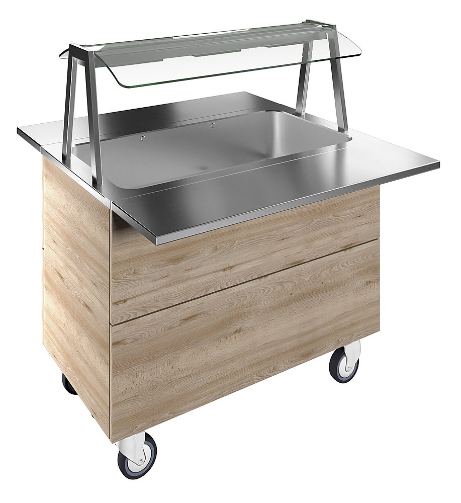 Flexy Compact Bainmarie, one well (3GN) with wheels H=900mm, overshelf