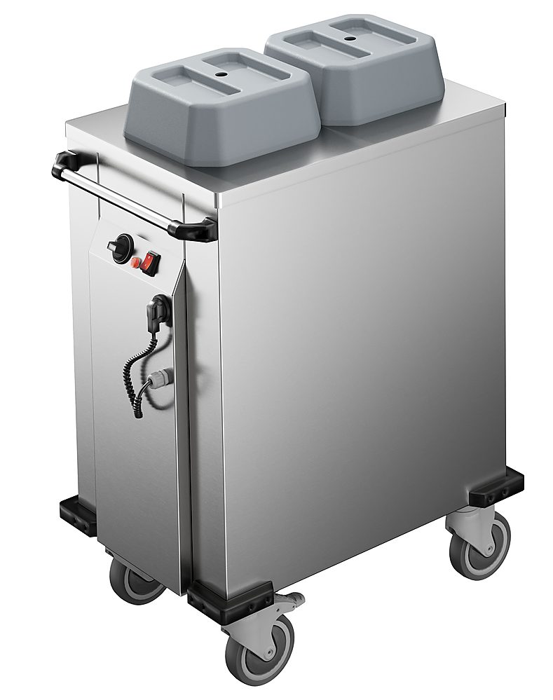 Service Trolleys Heated Plate Dispenser Trolley, 2 cylinders Ø180240
