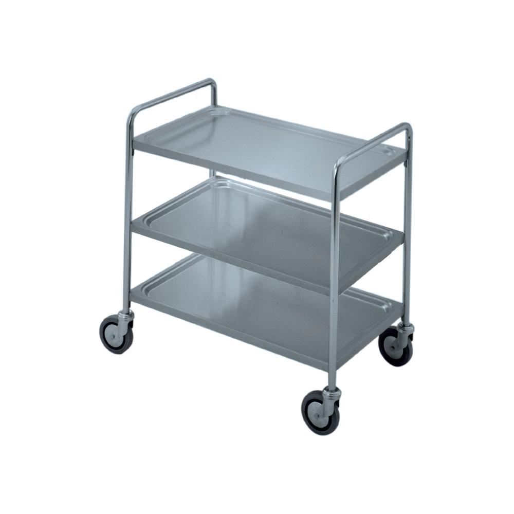 Service Trolleys 3 Tier Service Trolley with Handle 900 mm (361206) Zanussi Professional