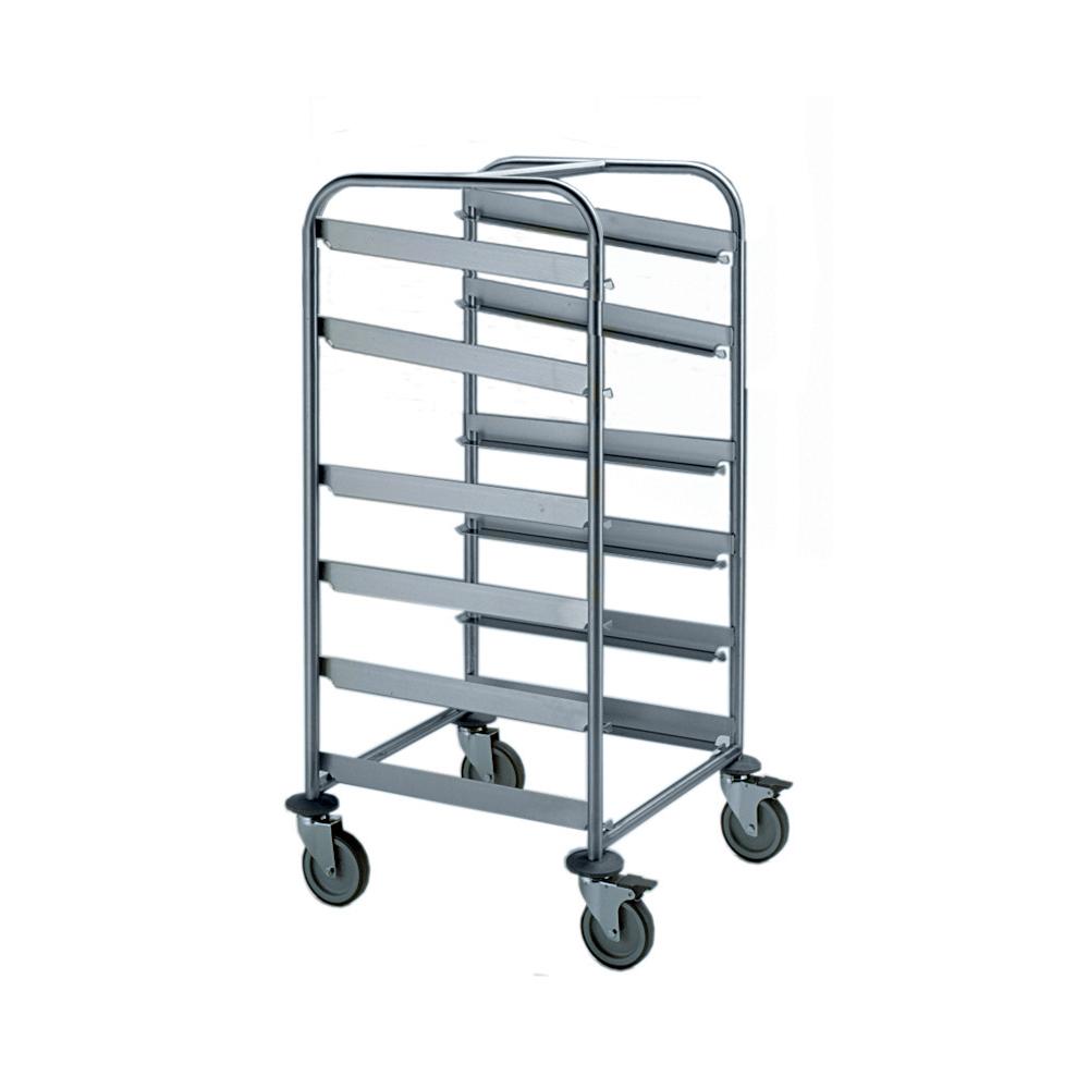 Service Trolleys 6 Dishwasher Rack Trolley, 2 racks inclined (361251