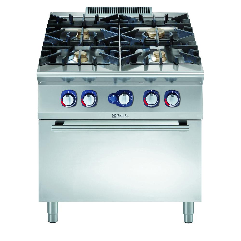 Modular Cooking Range Line 900XP 4Burner Gas Range on Gas Oven with
