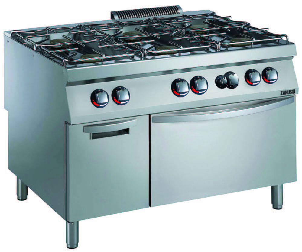 Modular Cooking Range Line EVO900 6Burner Gas Range 10kW on Gas Oven