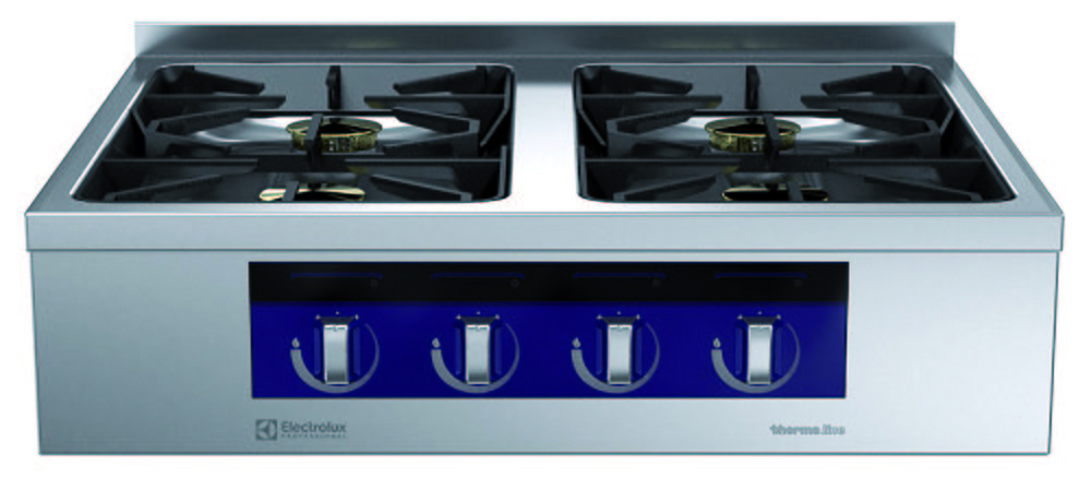 Modular Cooking Range Line thermaline 80 4Burner Gas Top, 1 Side, Backsplash (588040