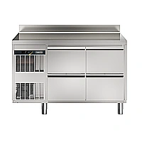 NPT Active HP<br>Tavolo refrigerato 290 lt, 4 cassetti, -2+10°C, alzatina