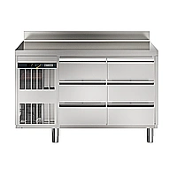 NPT Active HP<br>Tavolo refrigerato 6x1/3 cassetti, 290 lt, alzatina posteriore, -2+10°C