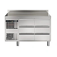 NPT Active HP<br>Tavolo refrigerato 6x1/3 cassetti, 290 lt, alzatina posteriore, -2+10°C