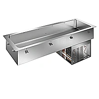 Drop-in<br>Vasca refrigerata da incasso statica per 5 bacinelle GN
