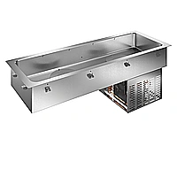 Drop-in<br>Vasca refrigerata da incasso statica con ventola per 5 bacinelle GN