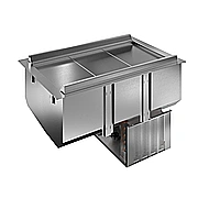 Drop-in<br>Vasca refrigerata da incasso ventilata per 3 bacinelle GN