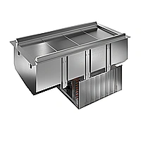 Drop-in<br>Vasca refrigerata da incasso ventilata per 4 bacinelle GN
