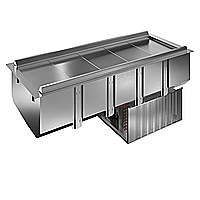 Drop-in<br>Vasca refrigerata da incasso ventilata per 5 bacinelle GN