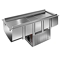 Drop-in<br>Vasca refrigerata da incasso ventilata per 5 bacinelle GN
