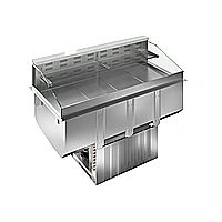Drop-in<br>Vasca refrigerata da incasso, ventilata, con un ripiano refrigerato e un ripiano neutro, 4 GN