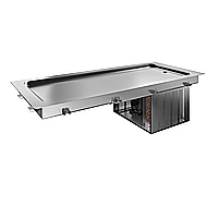 Drop-in<br>Piano refrigerato da incasso in acciaio inox per 4 bacinelle GN