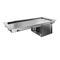 Drop-in<br>Piano refrigerato da incasso in acciaio inox per 4 bacinelle GN