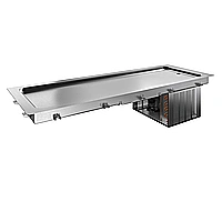 Drop-in<br>Piano refrigerato da incasso in acciaio inox per 5 bacinelle GN