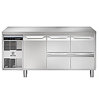 Digital kylbänk<br>Kylbänk. Ecostore HP 1 dörrar o 4 x 1/2 draglådor. -2+10°C. Inbyggd kompressor.