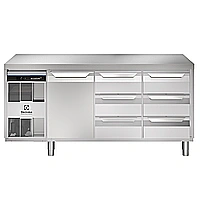 Digital kylbänk<br>Kylbänk. Ecostore HP 1 dörrar o 6 x 1/3 draglådor. -2+10°C