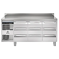 Digital kylbänk<br>Kylbänk, Ecostore HP 9x½ lådor. Endast ram. Med hög bakkant.