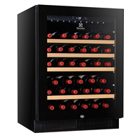 Armadi digitali<br>Cantinetta vini 1 porta in vetro, capacità 50 bottiglie, colore nero, compressore velocità variab