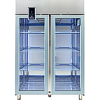 ecostore Premium<br>Kylskåp Ecostore Premium (digital display) 2 glasdörrar 1430L, köldmedium: R290. +2+10°C. AISI 304