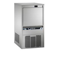 Produttori di ghiaccio<br>Produttore di ghiaccio a cubetti (22 grammi), 32 kg/24 h, raffreddamento ad aria, con contenitore da 15 kg, con pompa di scarico