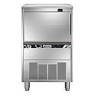 Produttori di ghiaccio<br>Produttore di ghiaccio a cubetti (22 grammi), 55 kg/24 h, raffreddamento ad aria, con contenitore da 25 kg, con pompa di scarico