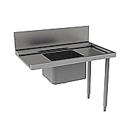In-/Utmatarbänk<br>Inmatningsbänk till huvdiskmaskin med silhink och ho, höger>vänster. L=1200mm.