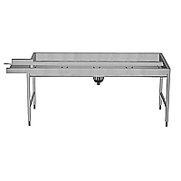 Movimentazione Stoviglie<br>Tavolo impilabile automatico, azionato da lavastoviglie, per 4 cesti, carico da sx a dx, 2430 mm