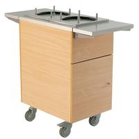Flexi system - Bordenstapelaar buffetunit 450 mm, verwarmd, beukenhout laminaat