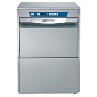 Afwas apparatuur - Frontlader afwasmachine, 40 k/u, dubbelwandig, drukboiler