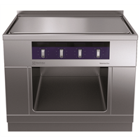 Gamma cottura modulare - thermaline 90 - 4 Zone Freestanding Electric Solid Top, 1 Side with Backsplash, H=800