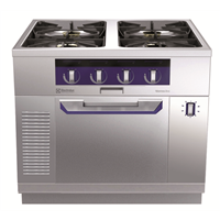 Gamma cottura modulare - thermaline 90 - Cucina a gas 4 fuochi su forno a gas statico, Ecoflam, 1 lato operatore H 700