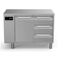 ecostore HP Premium - Tavolo refrigerato 290lt,1 porta,3x⅓ cassetti, -2+10°C, remoto