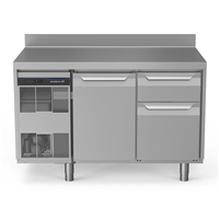 ecostore HP Premium - Tavolo refrigerato,290lt,1 porta,1/3 e 2/3 cassetti,-2+10°C, alzatina
