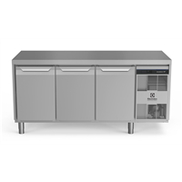 ecostore HP Premium - Tavolo freezer 440lt, 3 porte, -22-15°C, unità refrigerante a dx