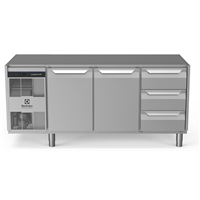 ecostore HP Premium - Tavolo refrigerato 440lt, 2 porte, 3x⅓ cassetti, -2+10°C, no top