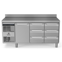 ecostore HP Premium - Tavolo refrigerato 440lt, 1 porta, 6x⅓ cassetti, -2+10°C, alzatina