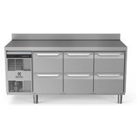 ecostore HP Premium - Tavolo refrigerato 440lt, 6 cassetti, -2+10°C, alzatina