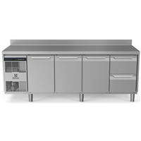 ecostore HP Premium - Tavolo refrigerato 590lt, 3 porte, 2 cassetti, -2+10°C, alzatina