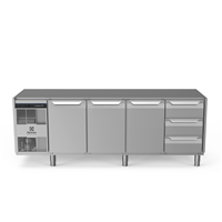 ecostore HP Premium - Tavolo refrigerato 590lt, 3 porte e 3x⅓ cassetti, -2+10°C, no top