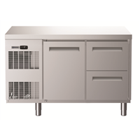ecostore HP - Tavolo freezer 1 porta e 2 cassetti, -22-15°C, AISI 304, senza top, R290