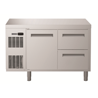 ecostore HP - Tavolo refrigerato 1 porta e 2 cassetti, -2+10°C, AISI 304, R290