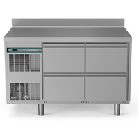 Crio Line HP - Refrigerated Counter - 290lt, 4x1/2 Drawers, Upstand