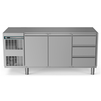 Crio Line HP - Refrigerated Counter  - 440lt, 2-Door, 3x1/3 Drawers, No Top
