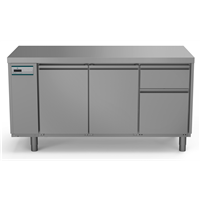 Crio Line HP - Refrigerated Counter - 440lt, 2-Door, 1/3+2/3 Drawers, Remote